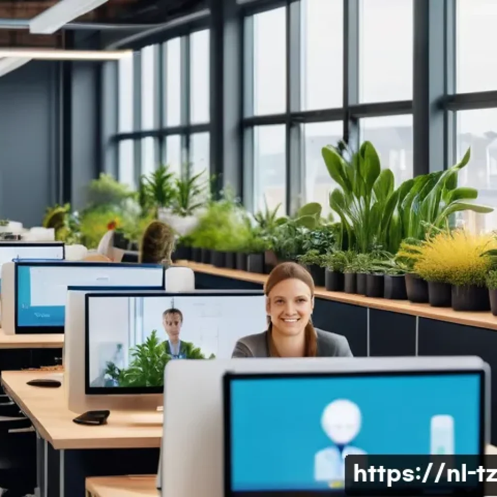 감정 해독과 관계의 진화 - A modern Dutch office setting during a busy workday, showing diverse colleagues in business casual a...